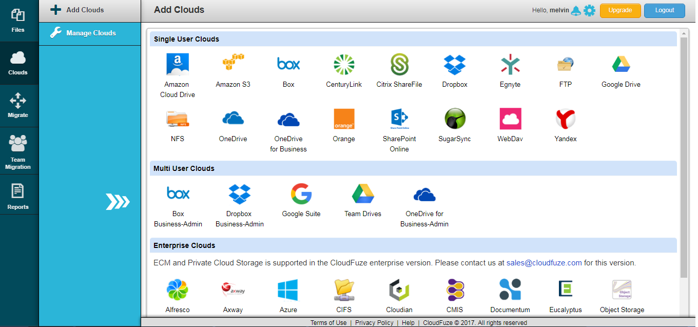 Configure Cloud Accounts with CloudFuze Configure Cloud Accounts with CloudFuze