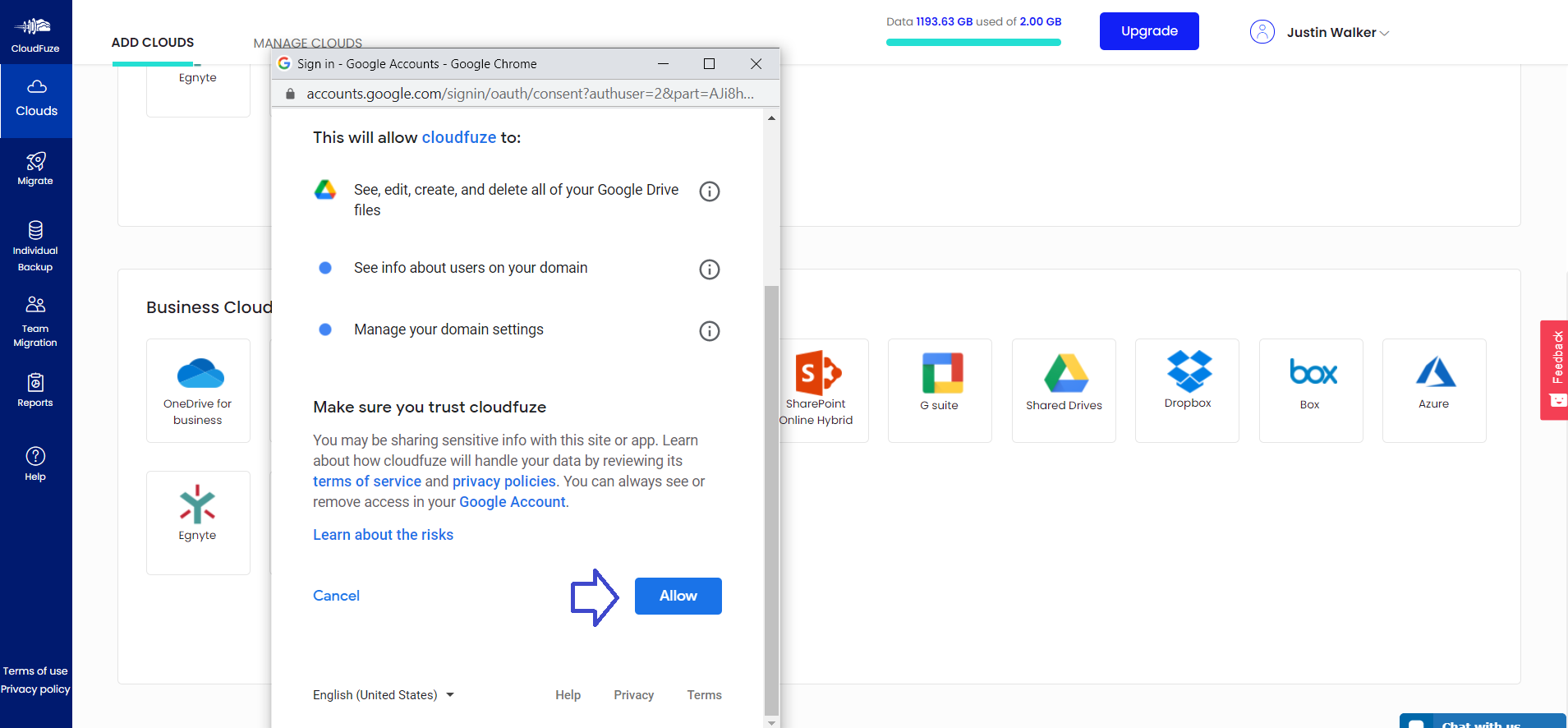 Allow gsuite 1