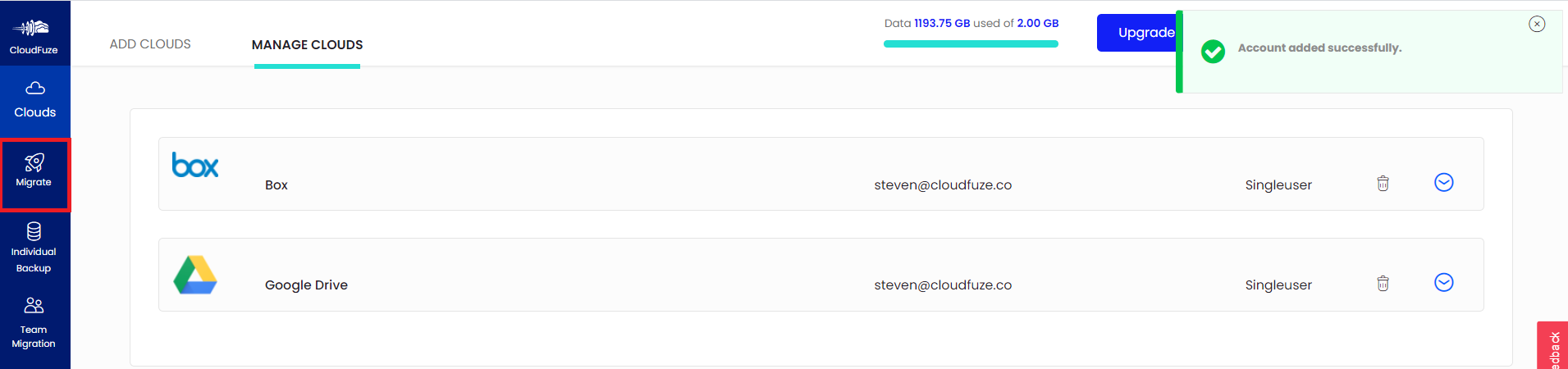 Migrate 1