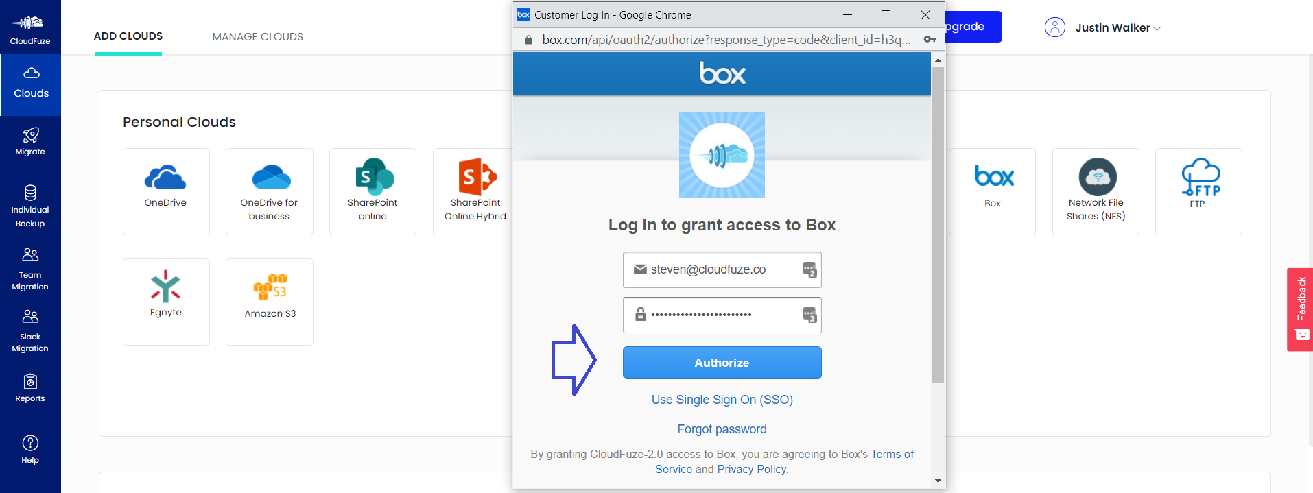 box credntials 1