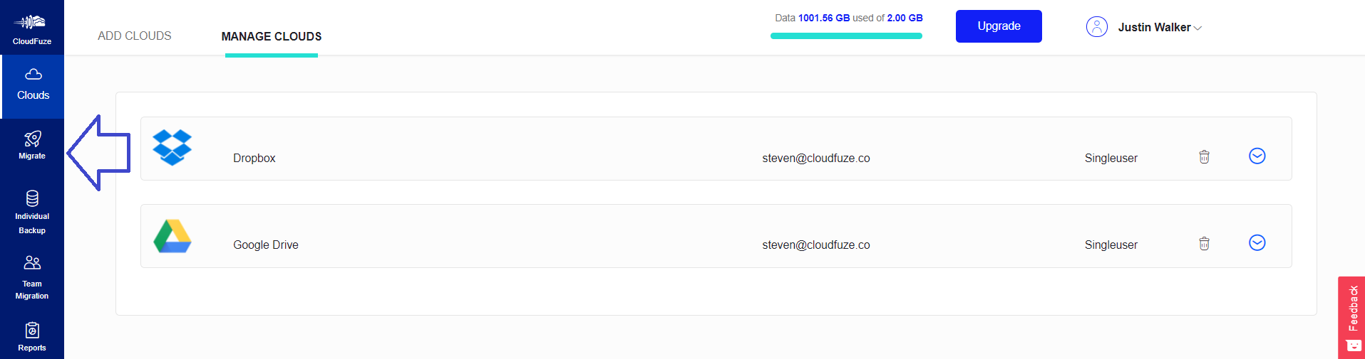 migrate 1