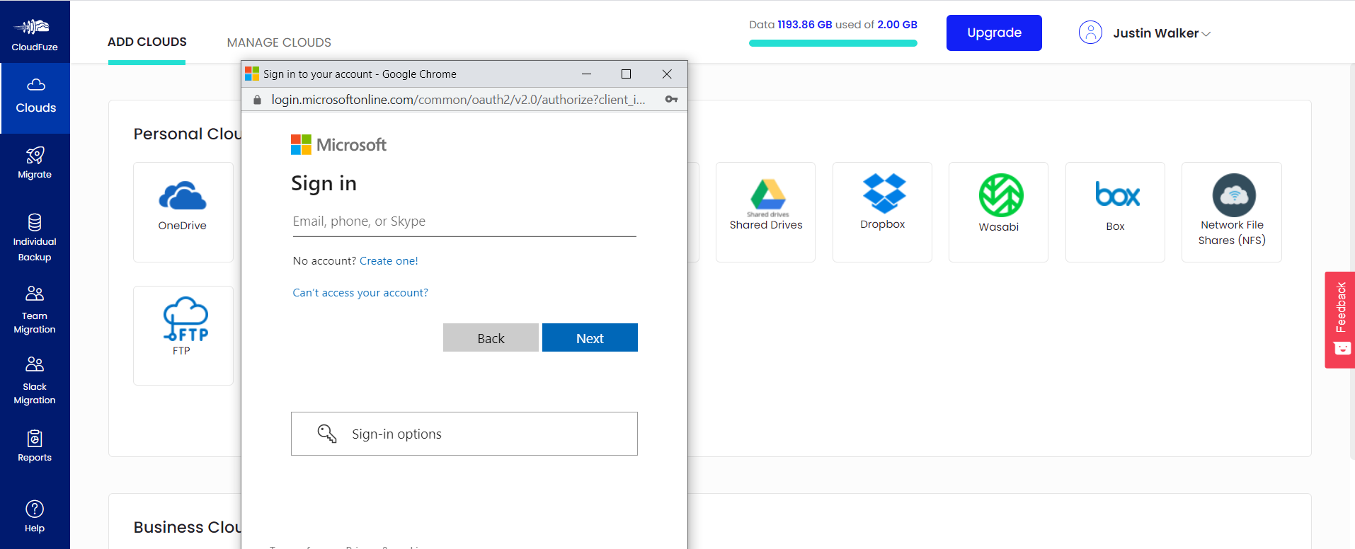 onedrive credntials 1